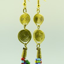 Multi Color Bead Earrings 129-22