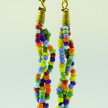 Multi Color Bead Earrings 129-22