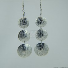 Recycled Aluminium Tiered Disk Earrings 575-105