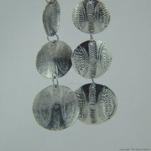 Recycled Aluminium Tiered Disk Earrings 572-105