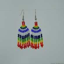 Maasai Rainbow Colors Beaded Earrings 590-58