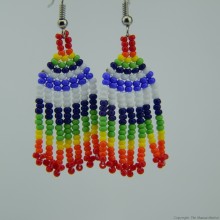 Maasai Rainbow Colors Beaded Earrings 590-58