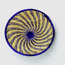 Uganda Handmade Banana Leaf/ Raffia Whirling Reeds Basket