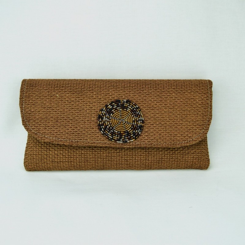 Large Straight Jute Clutch