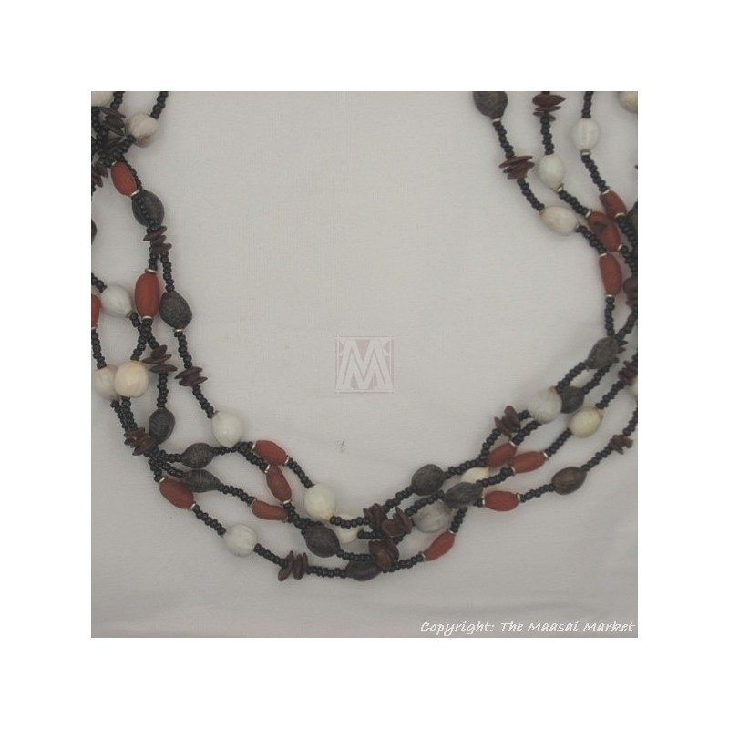 Maasai Beads Seeds Strand Necklace