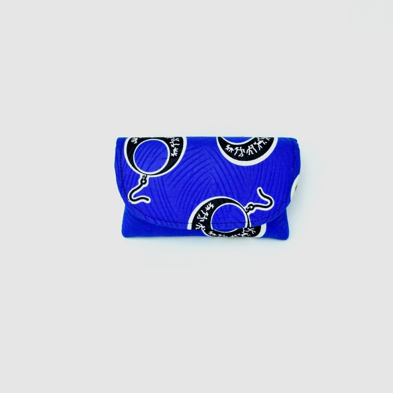 Small Blue Kitenge Fabric Clutch