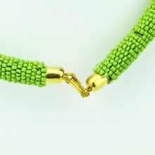 Maasai Light Green with Multi Color Bead Necklace