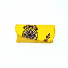 Large Yellow Jute Kitenge Fabric Clutch