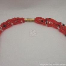 Maasai Red Bead Resin Necklace