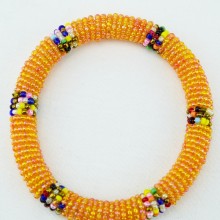 Iridescent Orange Maasai Bracelet