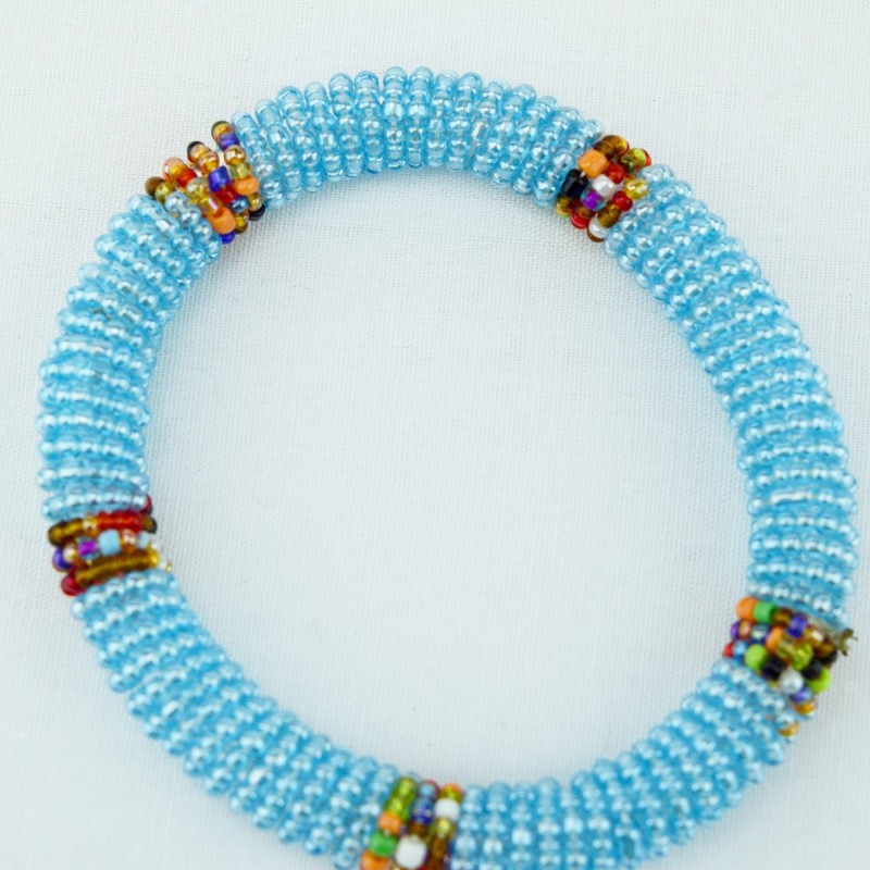 Transparent Blue Maasai Bracelet Transparent Blue Maasai Bracelet