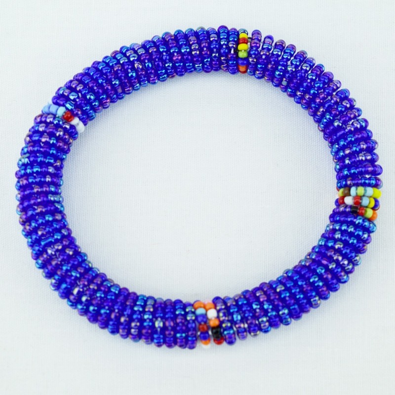 Iridescent Blue Maasai Bracelet