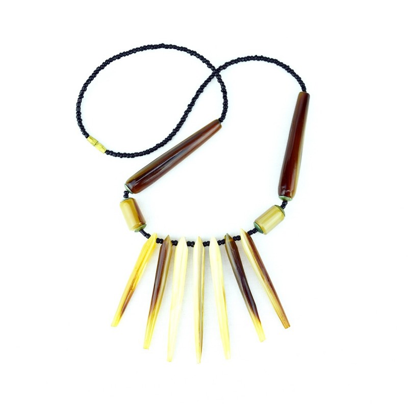 Cow Horn Spike Necklace