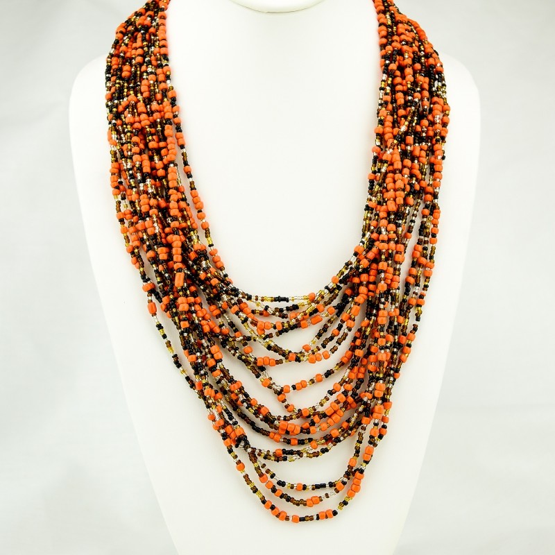 Multi Color Strand Maasai Bead Necklace Multi Color Strand Maasai Bead Necklace