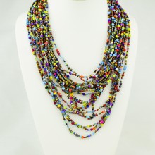Multi Color Strand Maasai Bead Necklace