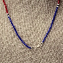 Maasai Multi Color Bead Tear Drop Pendant Necklace