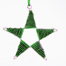Maasai Bead Wire Christmas Star Ornament