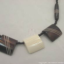 Brown/White Cow bone Choker Necklace