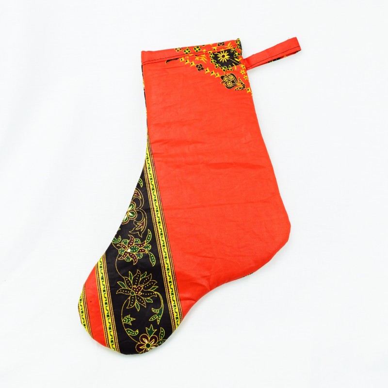 Small African Kitenge Christmas Stocking