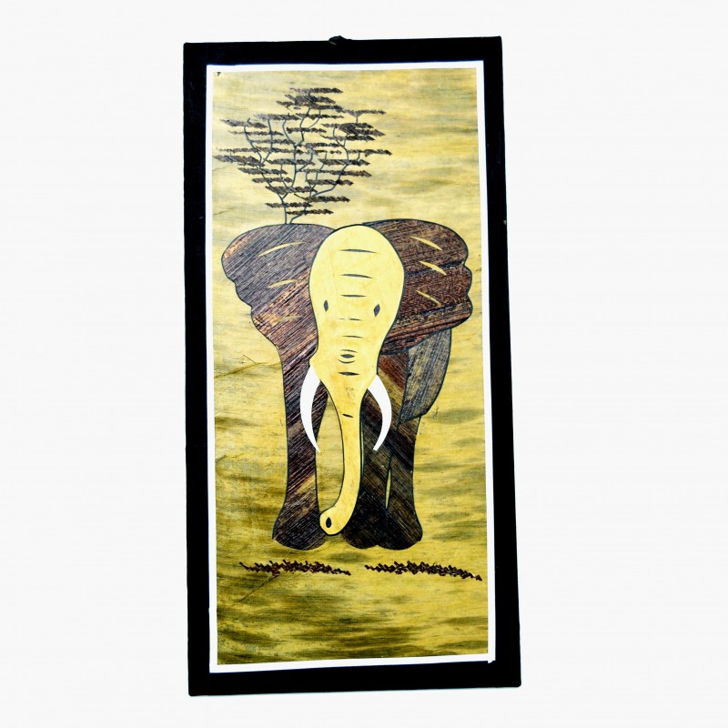 Elephnant Banana Fiber Art