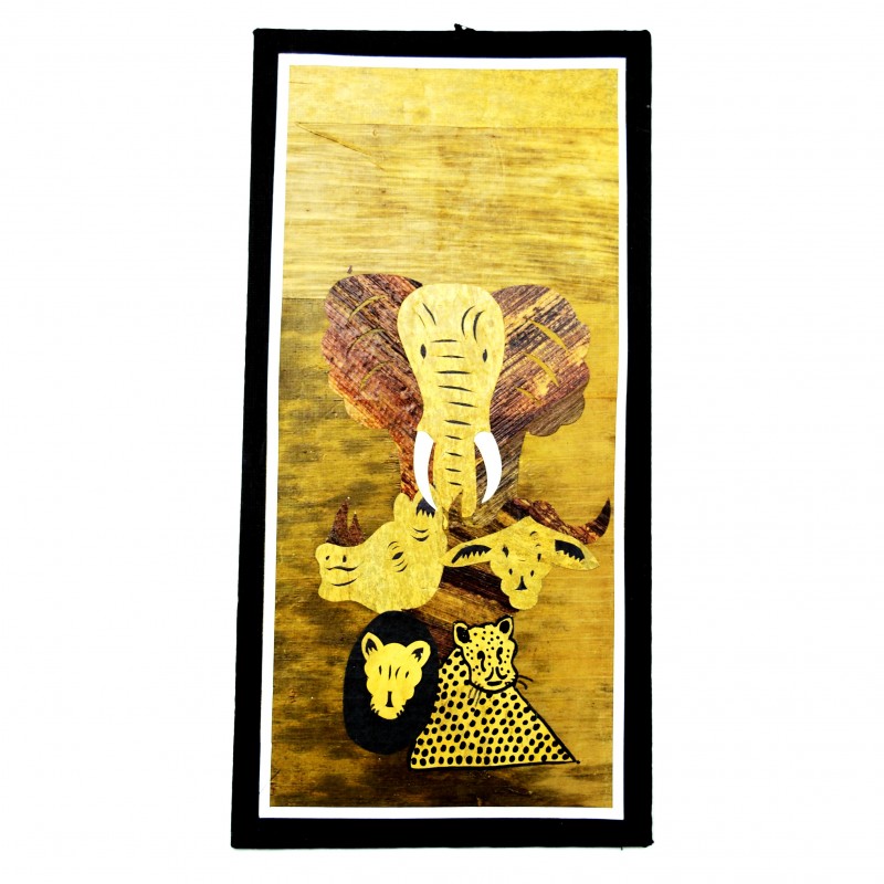 Big Five Game Banana Fiber Art