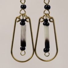 Brass Porcupine Quill Earrings