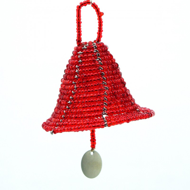 Maasai Bead Christmas Bell Ornament
