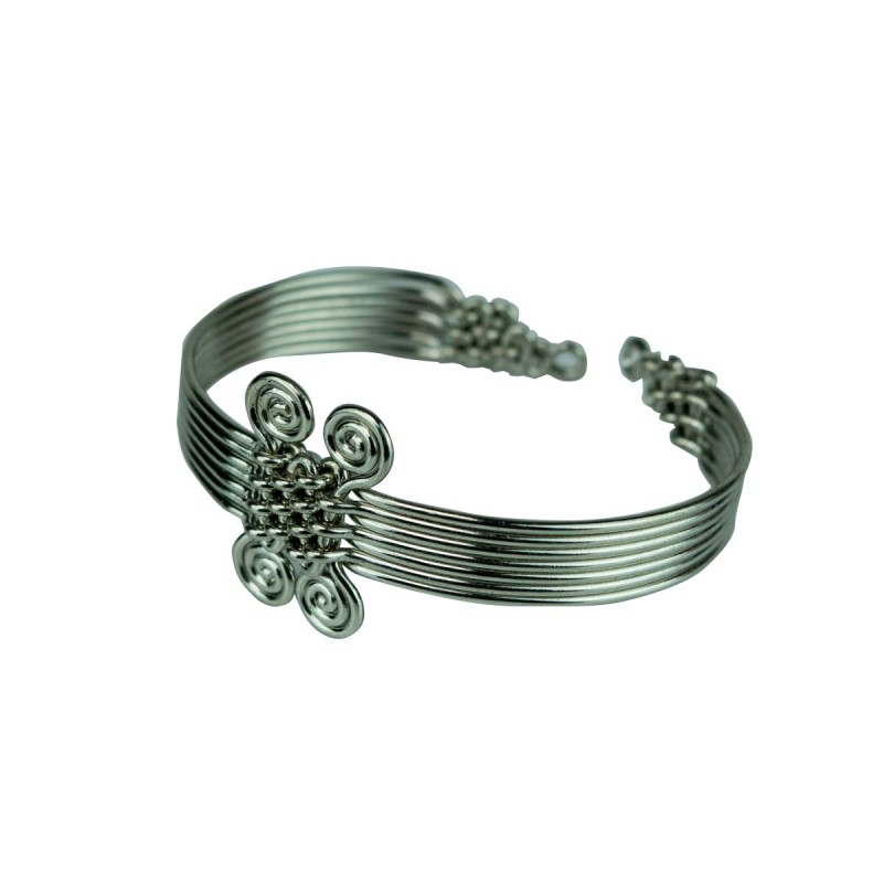 Four Spirals Woven Wire Bracelet
