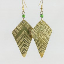 Cut-Out Kite Triangle Brass Earrings