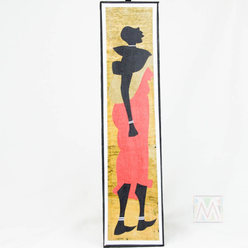 Potrait Maasai Mother and Child Banana Fiber Art