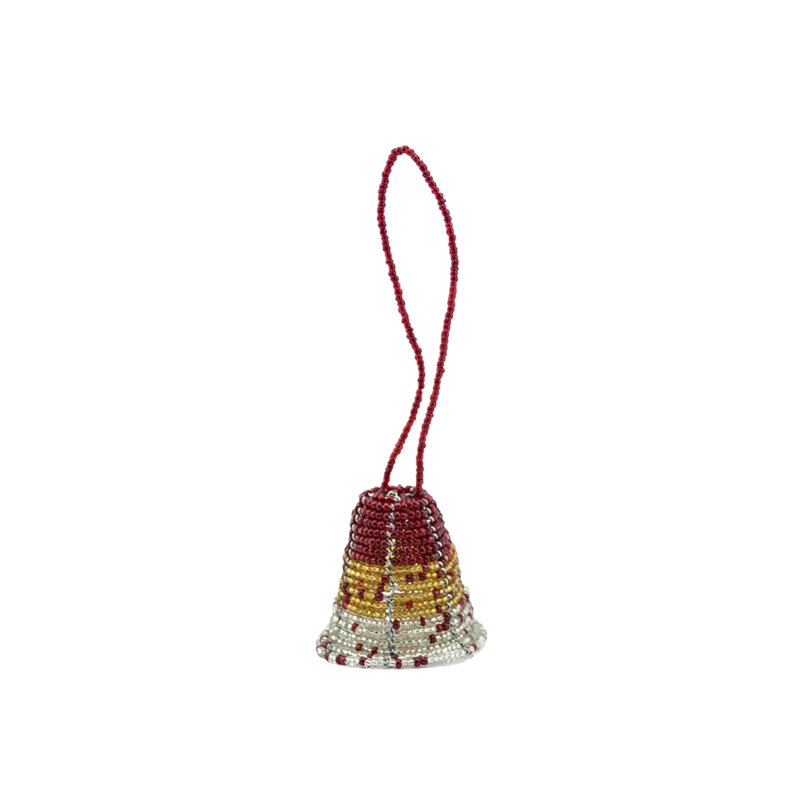 Maasai Christmas Beaded Bell Ornament