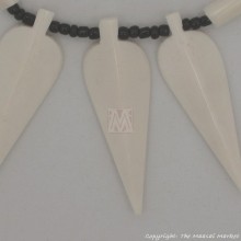 White Cow Bone Arrow Pendant Necklace