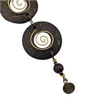 Mtende Tiered Coconut Shell Pendant Necklace