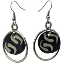 Duara Batik Print Bone Earrings