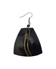 African Handmade Two Tone Coconut Shell Earring