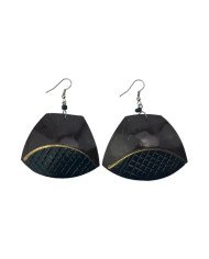 African Handmade Earrings Coconut Shell