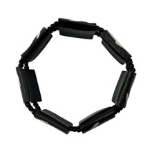 African Mud Cloth Print Pinwheel Bone Bracelet Top