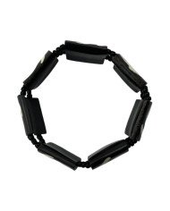 African Mud Cloth Print Pinwheel Bone Bracelet Top