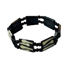 Handmade Batik Bone Elastic African Bracelet Angle