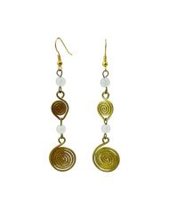 White African Handmade Brass Earrings