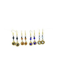 African Brass Wire Spiral Earrings Variations