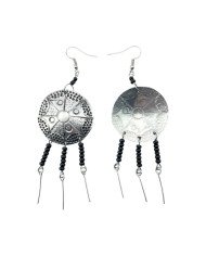 Round Recycled Aluminium Handmade African Earrings Back