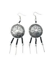 Round Hand Stamped Recycled Aluminium African Earrings