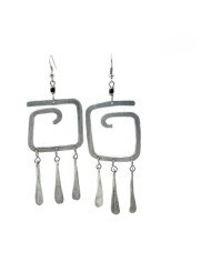 Handmade Recycled Aluminium African Dangle Earrings