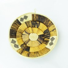 Uganda Handmade Banana Leaf/ Raffia Checkers Basket