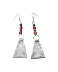 African Handmade Trade Bead Recycled Aluminium Earrings
