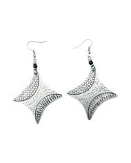 African Handmade Stamped Recycled Aluminum Earrings