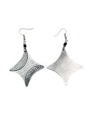 Handmade African Stamped Recycled Aluminum Earrings Back