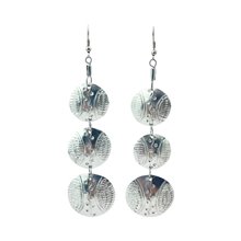Recycled Aluminium Tiered Disk Earrings 575-105