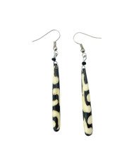 African Batik Bone Handmade Earrings